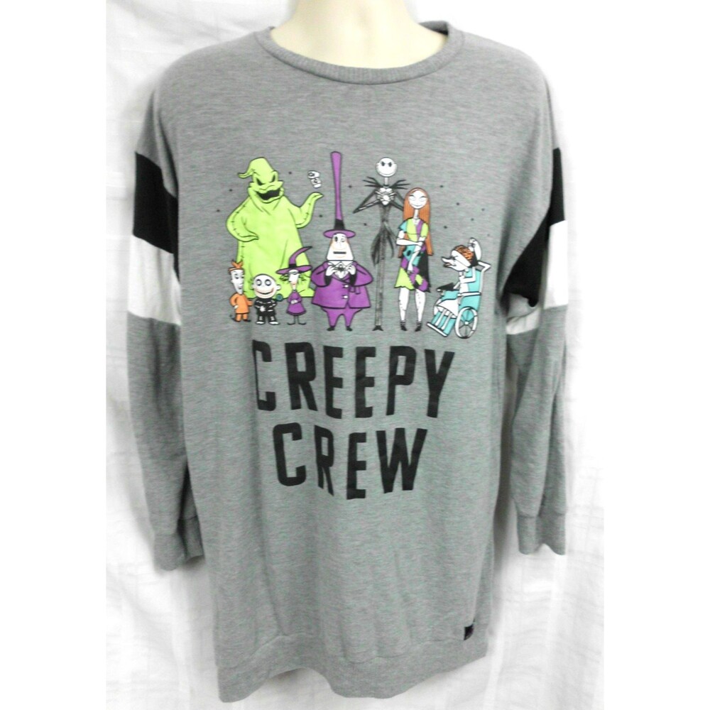 Disney Nightmare Before Christmas Shirt Dress Women's Creepy Crew NBC Size Large